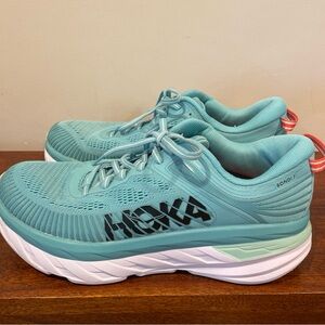 Hoka Bondi 7 Aqua Running Shoes